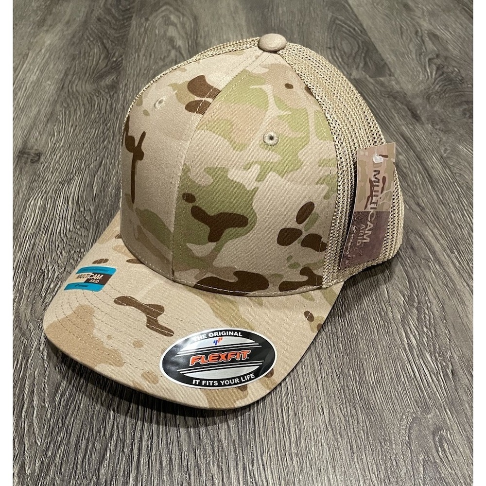Flexfit‎ Multicam Arid Mesh Trucker Hat Camo Tactical Baseball Cap NEW